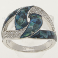 Дамски пръстен с цветен емайл