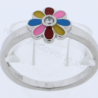 Дамски пръстен с цветен емайл