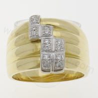 Дамски пръстен с диаманти и скъпоценни камъни